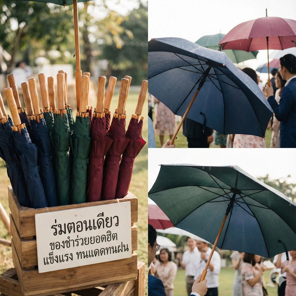 ร่มตอนเดียว ของชำร่วยยอดฮิต แข็งแรง ทนแดดทนฝน